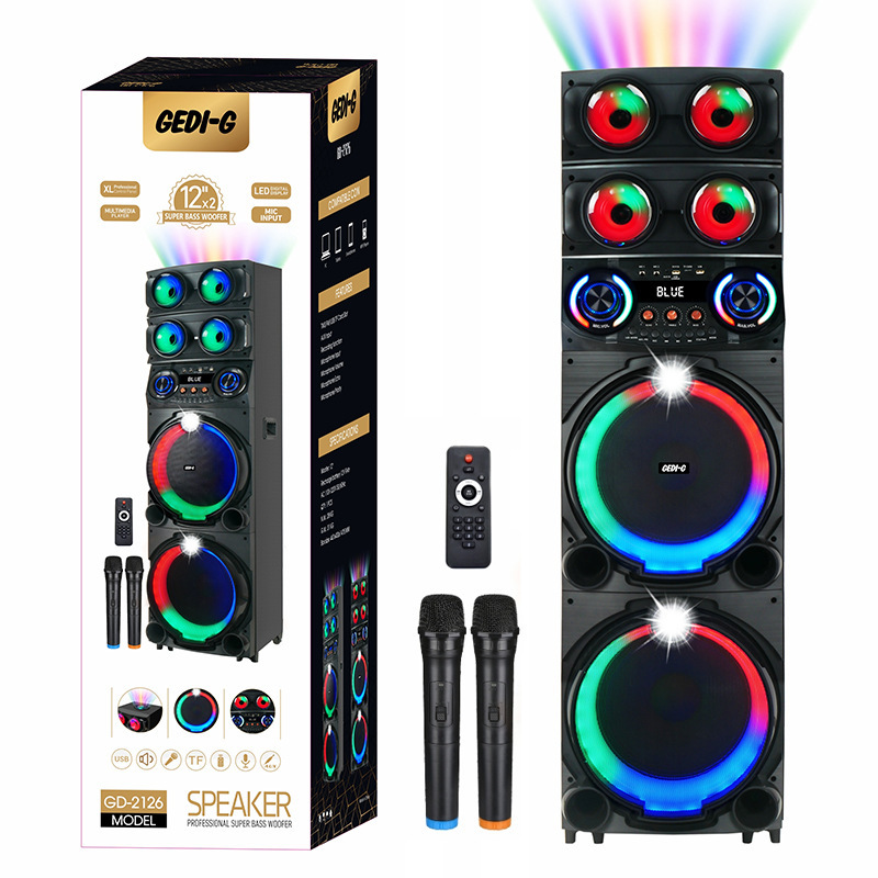 外国貿易プライベートモデルダブル 12inch 低音屋外 Bluetooth スピーカーポータブルハイパワーステージ照明オーディオサブウーファー|undefined