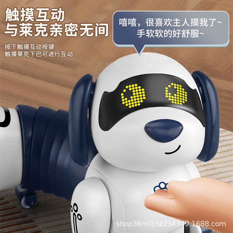 2025 nuevo niño biónico inteligente programación robot perro juguete simulación de trucos llamará a caminar perro eléctrico controlado por control remoto