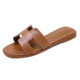 Foreign Trade in stock 2025 Spring and Summer New H Slippers Fashion Outer Wear Flat Sandals Seaside Holiday Sandals Women