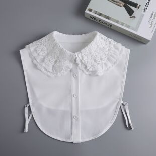 Large Lapel Lace Decorative Collar Doll Collar Fake Collar Lace Sweater Decorative Collar Collar Cross-Border Manufacturer Wholesale