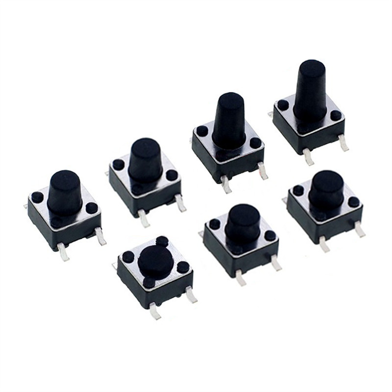 12x12贴片四脚微动轻触开关铜脚耐温 12*12*4.3/5/6/7/8/9/10/13H