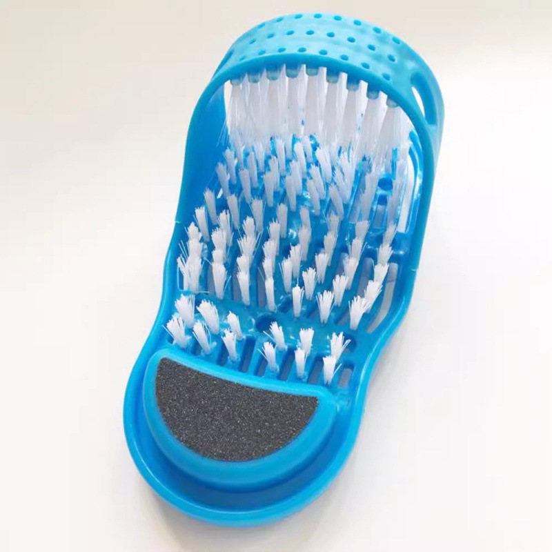 TV suction cup foot massage brush, easyfeet foot scrubber for removing dead skin and calluses, bathroom slipper brush for washing feet