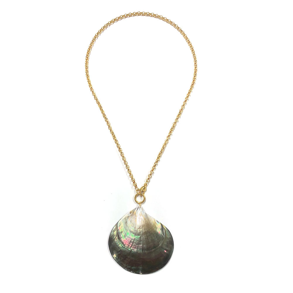 Wholesale Jewelry Casual Simple Style Sun Shell Titanium Steel Beaded Pendant Necklace display picture 4