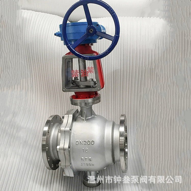 QY347F-40P 不锈钢蜗轮氧气球阀 法兰不锈钢蜗轮氧气球阀 DN100