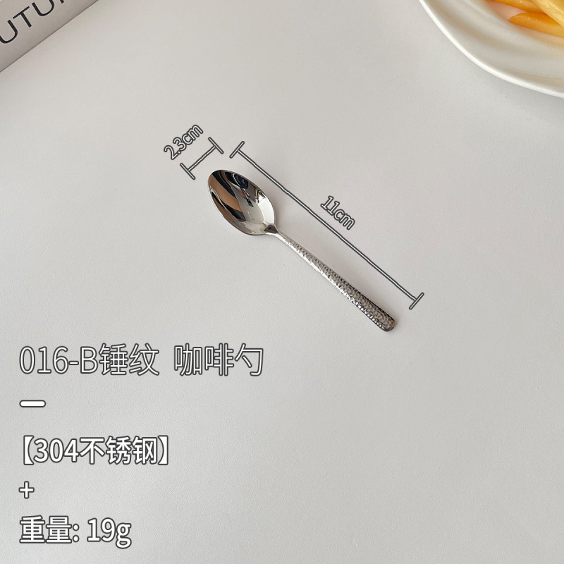 高档304锤纹手柄加厚款餐具创意手柄牛排刀餐勺叉酒店家用刀叉勺|undefined