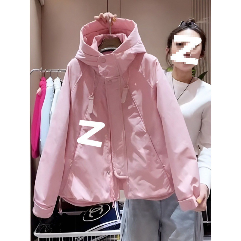 2025春秋新款短外套连帽宽松冲锋衣女款夹克薄款休闲风衣棒球服潮|undefined