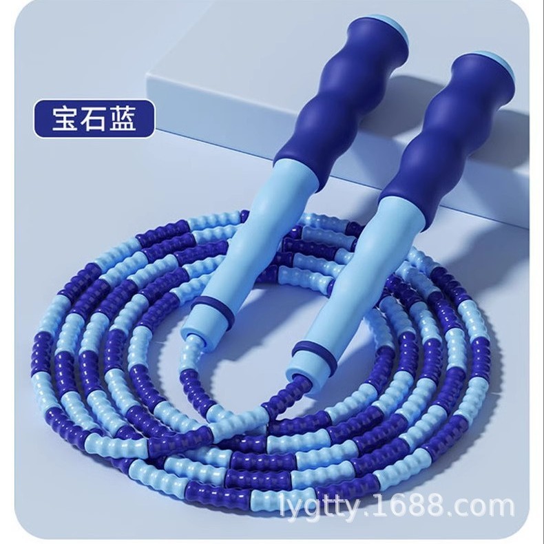 백 소프트 비즈 Lanjian 패턴 로프 스킵 대나무 로프 스킵 조롱박 비즈 스킵 백 로프 스킵 성인 싱글 스쿨 스페셜