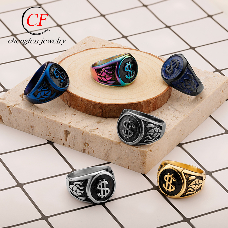 Creative design universal retro ring for men and women stainless…