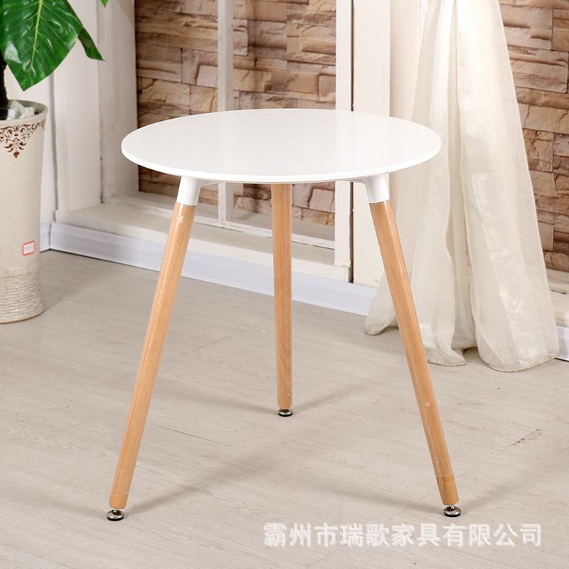 Mesa de comedor redonda para el hogar, mesa de negociación de recepción de café, moderna, sencilla, de lujo, accesible, para apartamento pequeño, mesa redonda pequeña Eames
