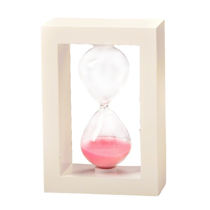 Reloj de arena temporizador marco blanco 10 minutos cumpleaños creativo Día de San Valentín Regalo De vacaciones regalo de cumpleaños
