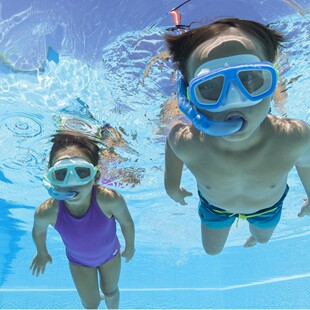 Bestway24018 Diving Goggles + Snorkel Combination Set Swimming Goggles for Kidsren Aged 3-15 Years Old