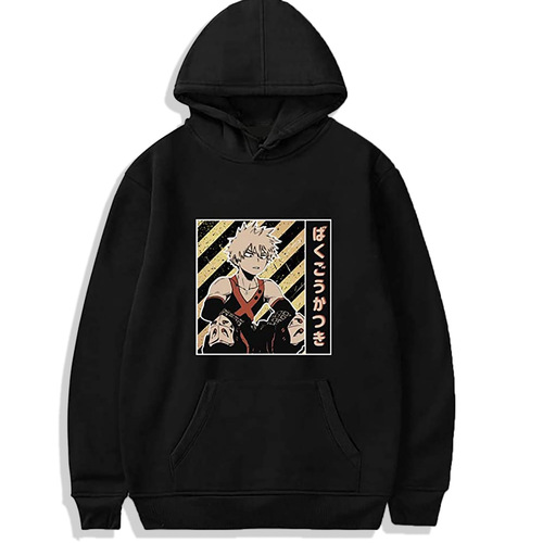 2025 Western and Eastern Hero Academy Anime Print Hooded Sweatshirt for Women - Oversized Crew Neck