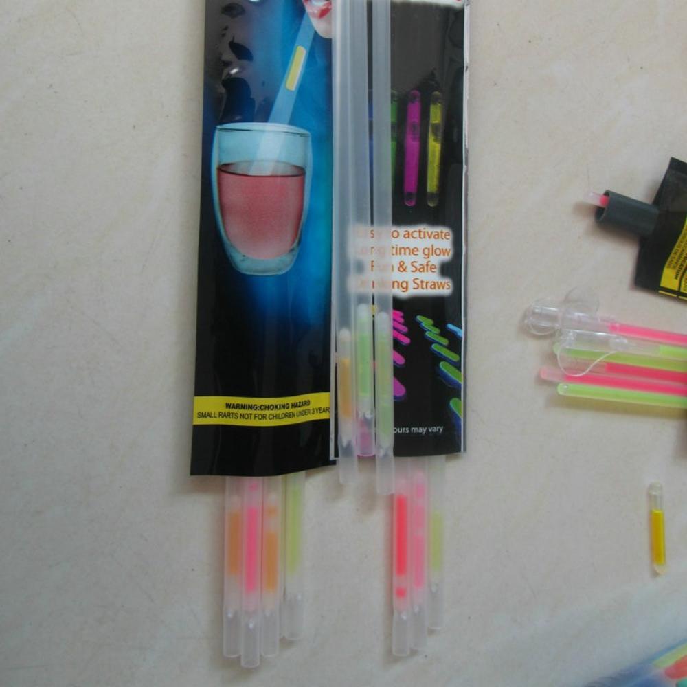 Paja fluorescente de la alegría del concierto de la paja de emisión de luz para la barra de Halloween