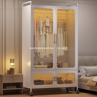 Rental Room Wardrobe Bedroom Iron Storage Cabinet Household Simple Wardrobe Steel Storage for Baby Free Shipping