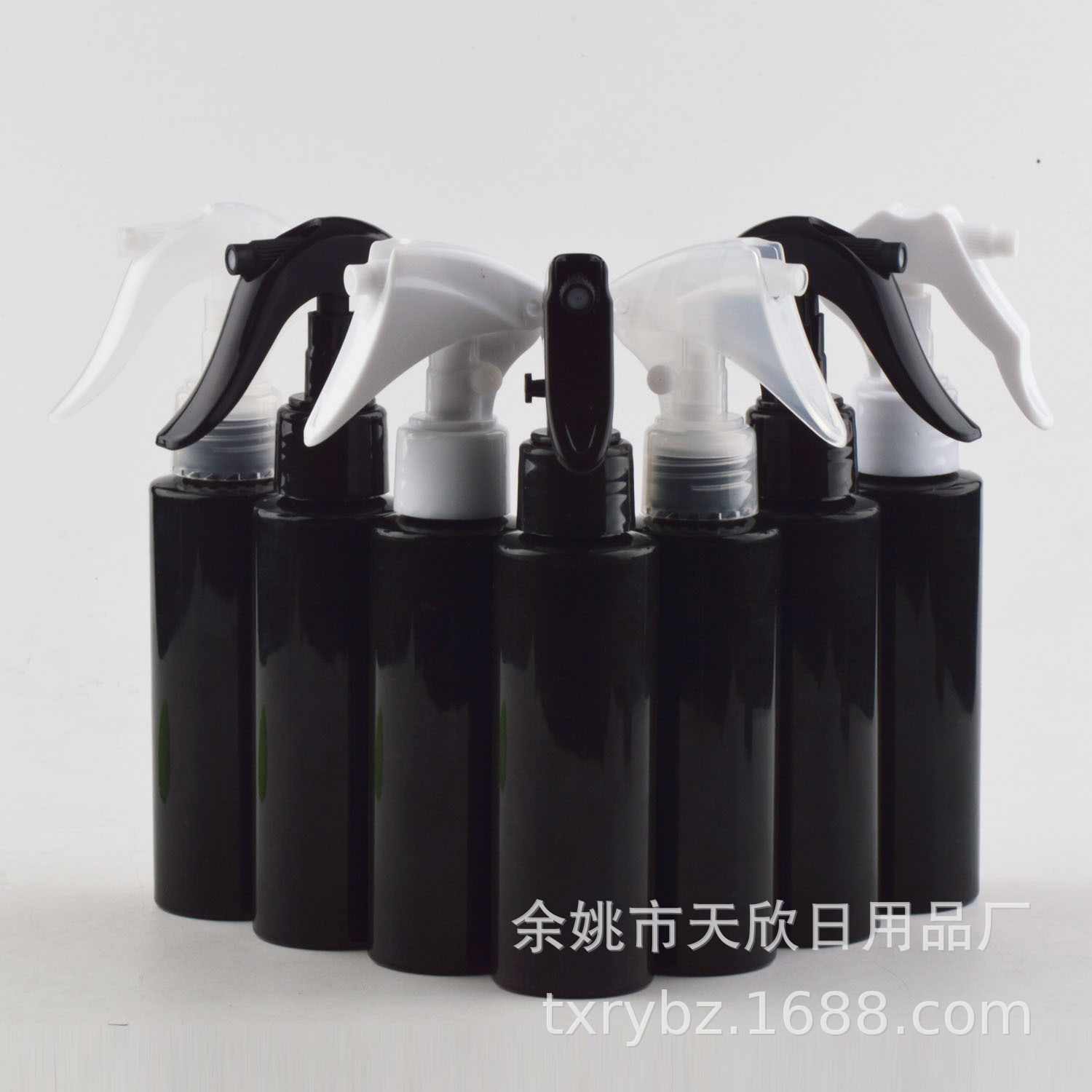 100ml黑色平肩PET塑料瓶多款小老鼠喷头手扣式喷雾喷瓶分装包材