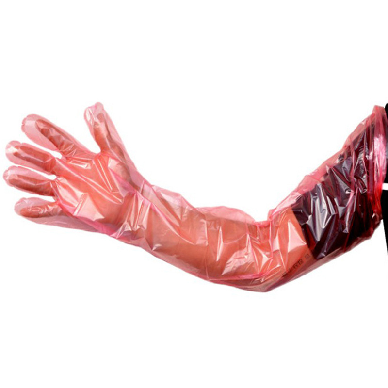 畜牧牛用一次性塑料手套LDPE EVA护臂90cm输精手套兽用柔软耐用E