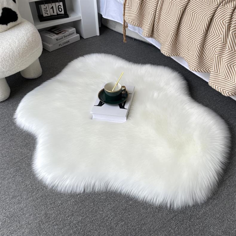 Carpet Door Mat Can Be Cut, Wabi-Sabi Style Carpet, Light Luxury Floor Mat, Silent Tatami Bay Window, Double-Sided Gray-White Carpet