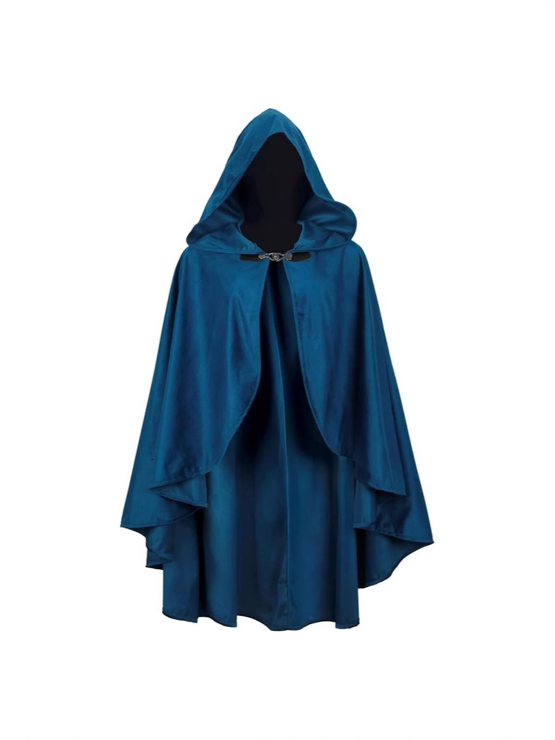 Amazon nueva ropa renacentista con capuz para adultos Halloween medieval chaleón de peluche