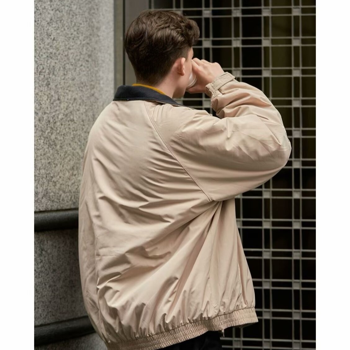 Chaqueta acolchada de algodón ligero para hombres chaqueta acolchada de algodón de invierno para hombres Otoño e Invierno Chaqueta de algodón corta para hombres abrigo de cuello de pie Delgado otoño para hombres