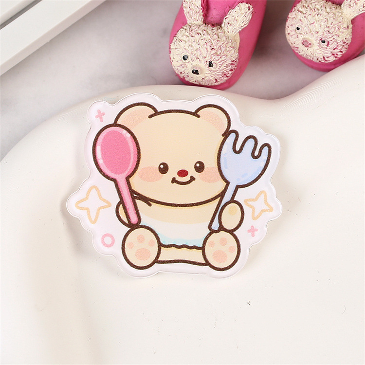 韓系萌えかわいい小黄熊アクリルブローチ漫画バッジペンダント義烏アクセサリーブローチカスタム卸売り|undefined