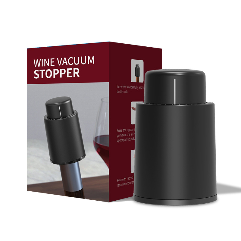 Kelitong fábrica en stock comerciante de vino regalo material de grado alimenticio tipo prensa fresco-mantenimiento de plástico vacío tapón de vino