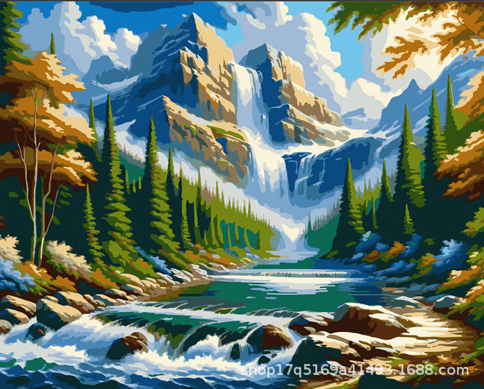 Pintura al óleo digital DIY pintura al óleo hecha a mano para colorear lona núcleo de pintura acrílica serie de estilo explosivo al por mayor y al por menor