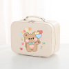 Fashionable cartoon polyurethane capacious storage system, handheld cosmetic bag, organizer bag, wholesale