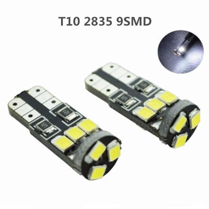 Светодиодные передние фары ультраяркие, индикатор ширины T10 9SMD 2835, новое декодирование, подсветка номера, свет для крыши