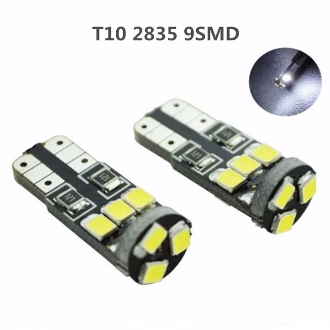 Светодиодные передние фары ультраяркие, индикатор ширины T10 9SMD 2835, новое декодирование, подсветка номера, свет для крыши