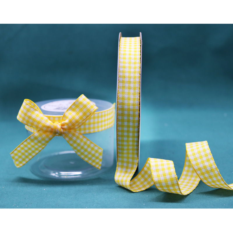 Pastoral estilo Plaid cinta de la torta de la cinta hecha a mano DIY material accesorios para el cabello cinta flor caja de regalo cinta de embalaje