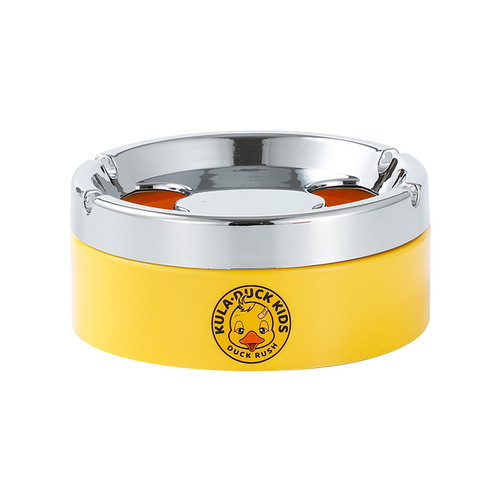 Cartoon little yellow duck ashtray wholesale creative high-value with cover home simple living room decoration ins style gift