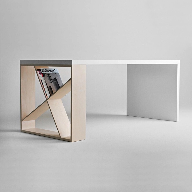 Nordic Solid Wood Office Computer Desk Long Desk Log Writing Desk Workbench Light Luxury Designer Meeting Table and Chair