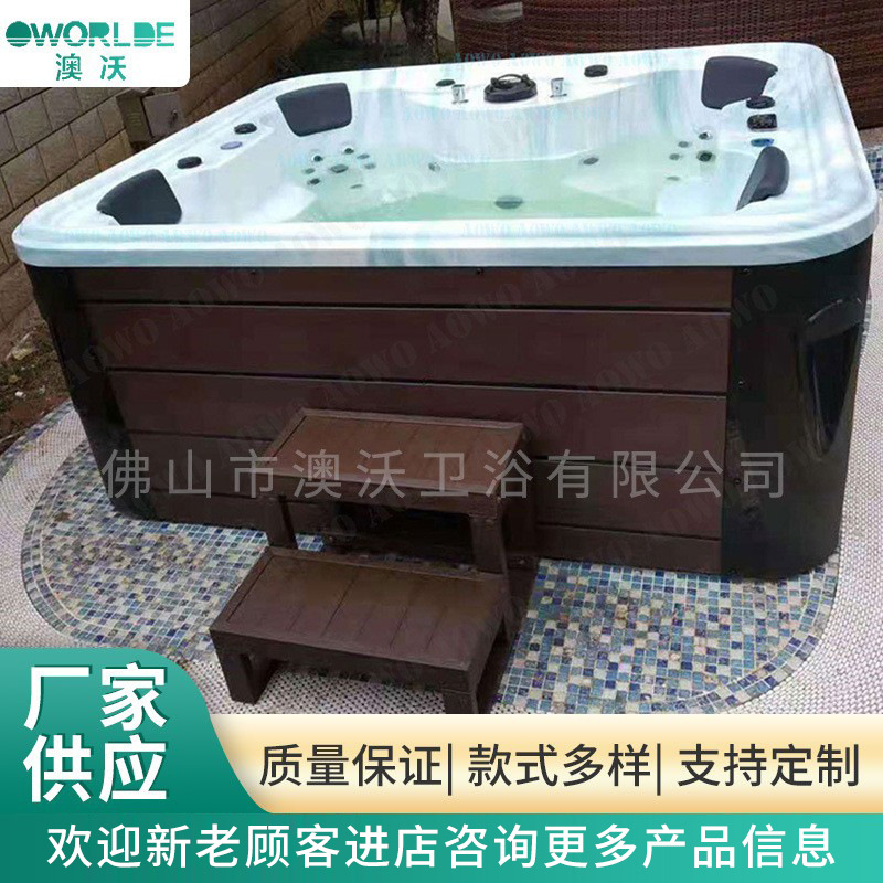 4-Persona al aire libre bañera JACUZZI spa cilindro surf masaje temperatura constante calefacción acrílico piscina grande bañera
