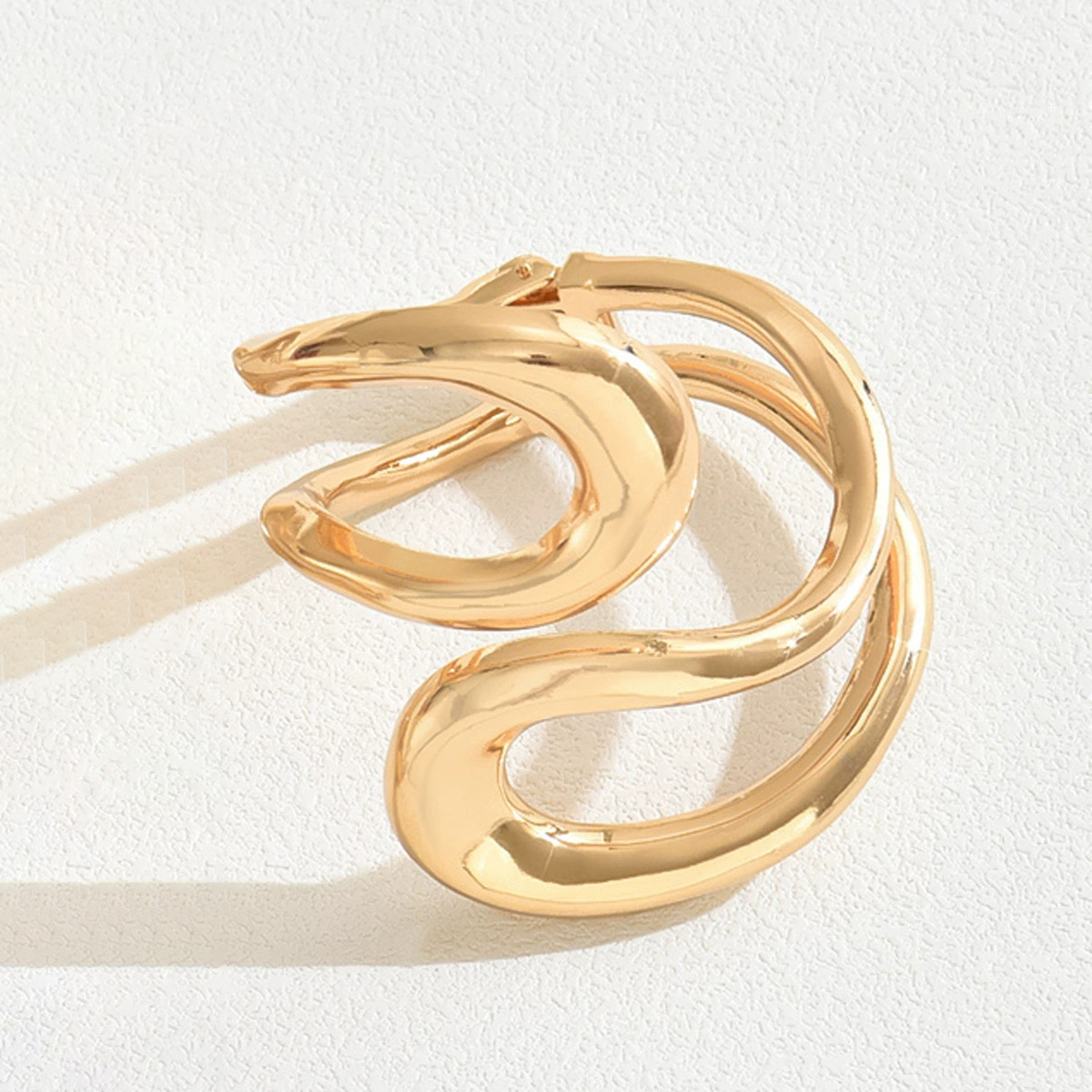 Joyería transfronteriza europea y americana, gargantilla multicapa de nicho simple y moderna, collar único de hueso de serpiente exagerado