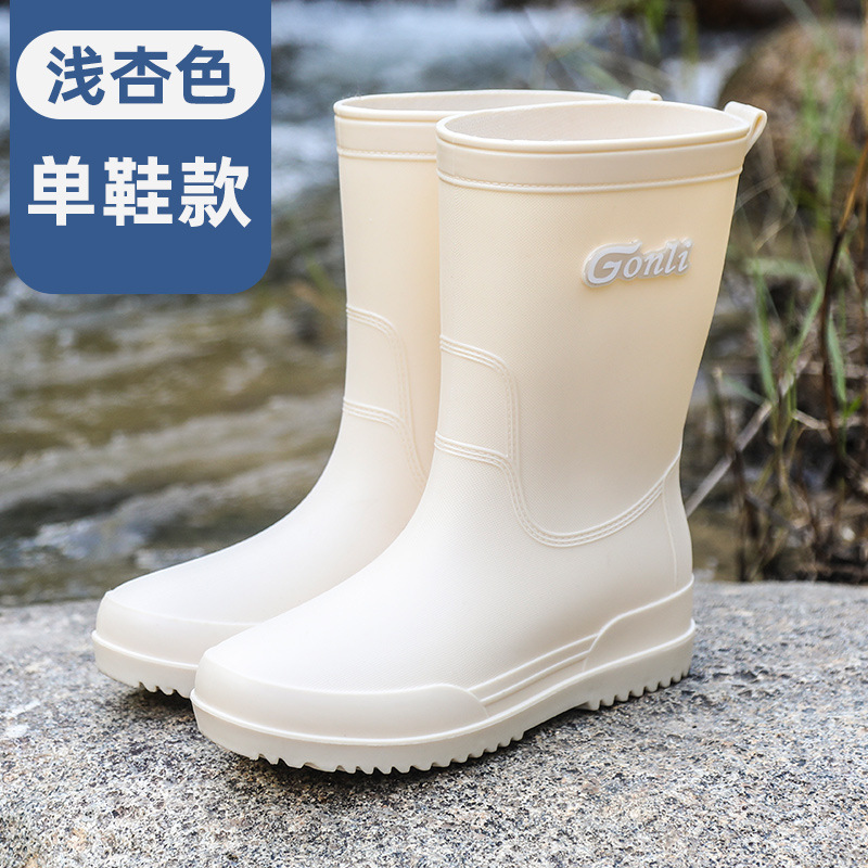 Botas de lluvia de mujer zapatos de lluvia de mujer 2023 nuevas botas de lluvia de barril alto para mujeres comercio exterior de Corea del Sur al por mayor transfronterizo