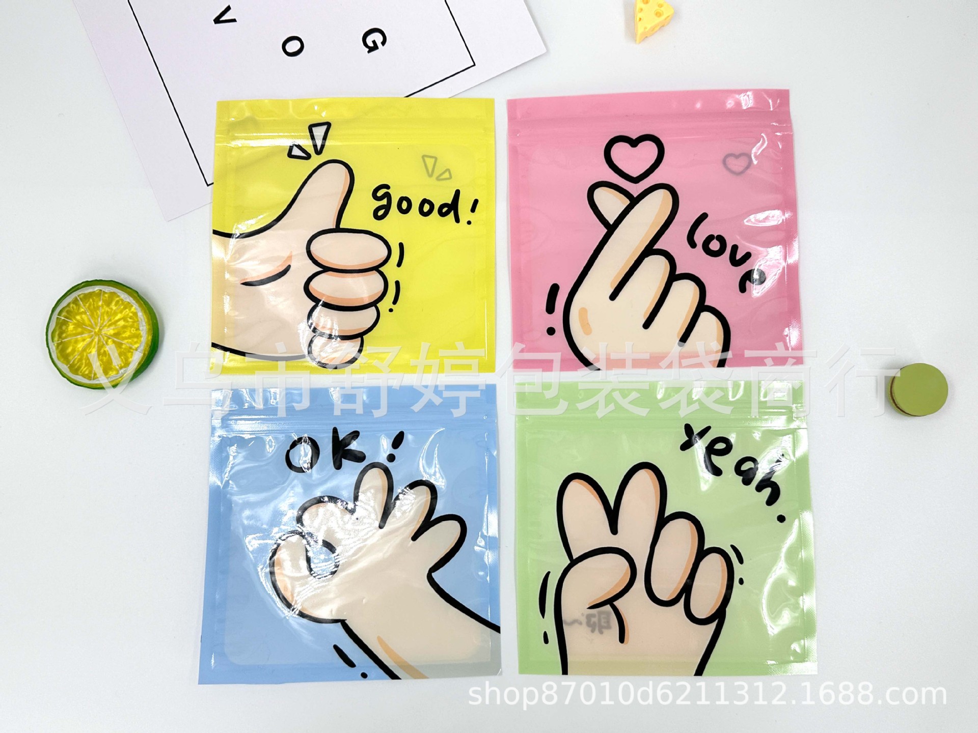 现货通用可爱卡通零食包装袋透明首饰饰品收纳袋高档内裤自封袋