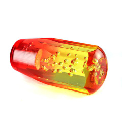 Car modification octagonal dual-color shift knob with crystal ball and light wave stick head dual color 100mm