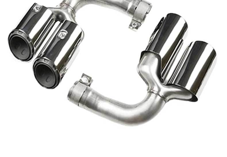 Suitable for Porsche Cayenne Macan Panamera 718 Four-Out Tail Throat Exhaust Modified Titanium Black Stainless Steel