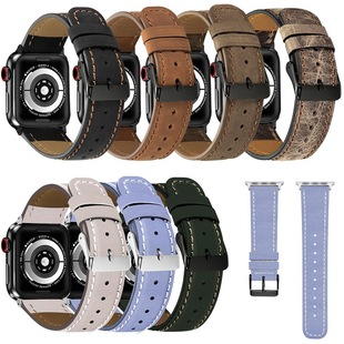 For applewatch Apple watch strap iwatch1-76 generation SE Apple strap genuine leather strap factory