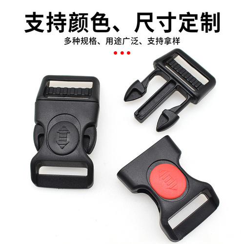 Button switch clip black with red dot clip pet collar accessory curved tower clip strap bent clip wholesale