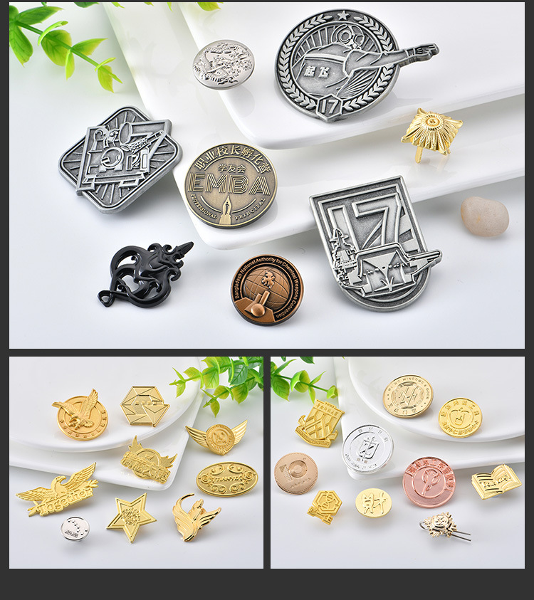 胸章定制胸针胸牌奖牌定做校徽公司logo金属徽章襟章制作-阿里巴巴