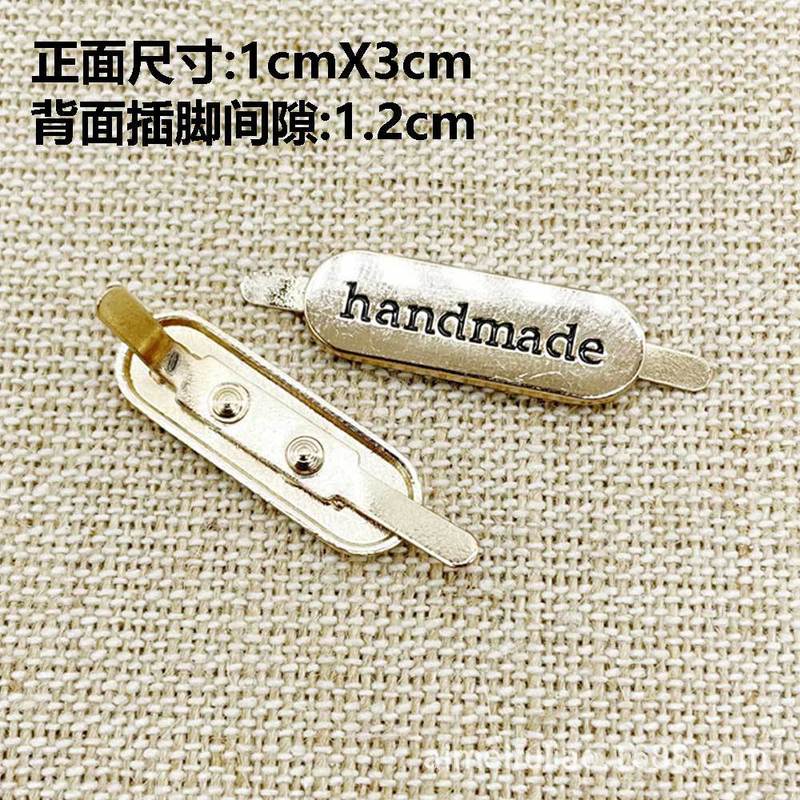 現物服装handmade足入れ金属ラベルバッグマフラー商標装飾品金物部品|undefined