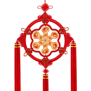 Gourd Pendant Natural Five Blessings Gourd Home Large Chinese Knot Living Room Wall Entrance Decoration Hanging Ornaments