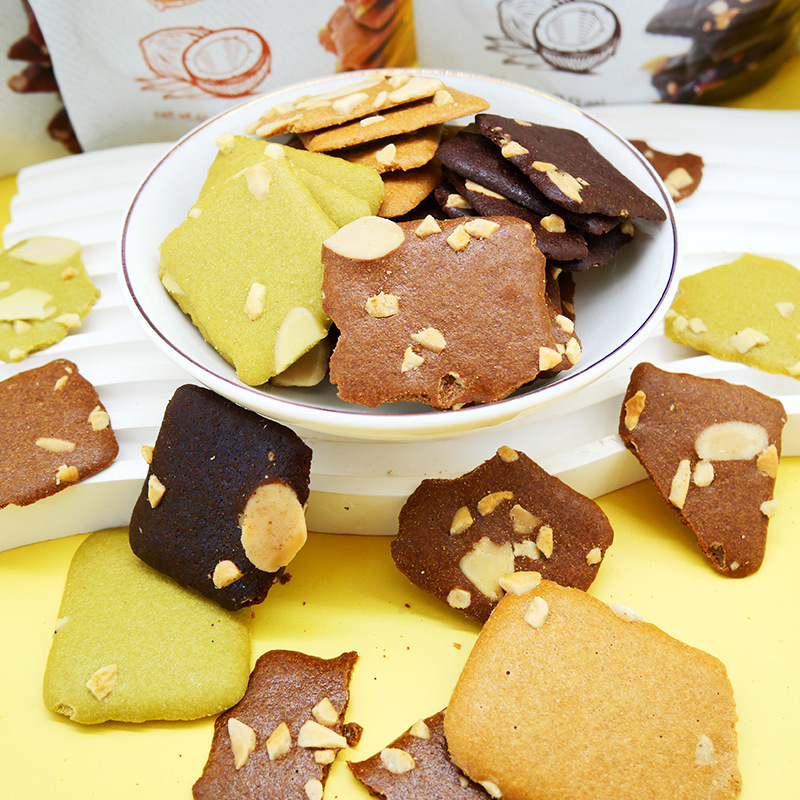 タイ輸入ブルーノチョコレート風味クリスピーブラウニーナッツクリスピービスケットカジュアルスナック卸売|undefined