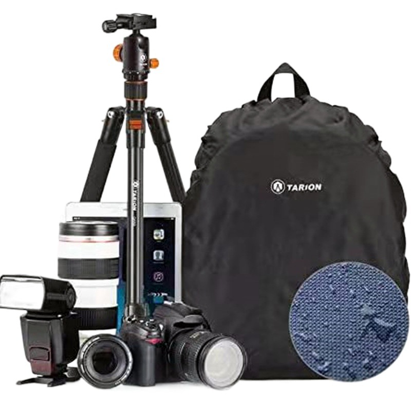 Bolsa de cámara de doble hombro para hombres y mujeres mochila de cámara profesional con cubierta de lluvia compartimento portátil mochila de fotografía impermeable