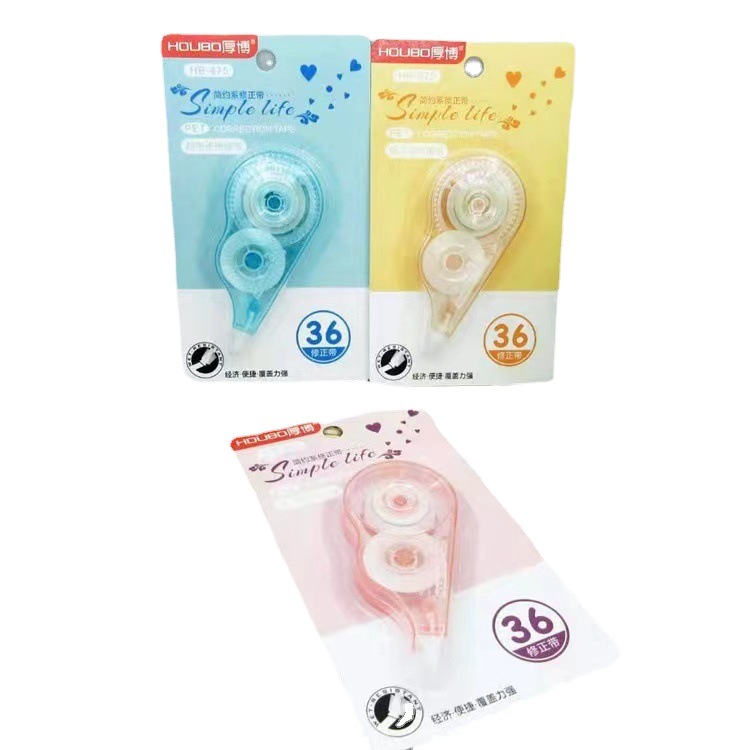 Juhe cinta de corrección de papelería creativa cinta de corrección linda de dibujos animados Corazón de niña Cinta de corrección de estudiante de aspecto alto al por mayor