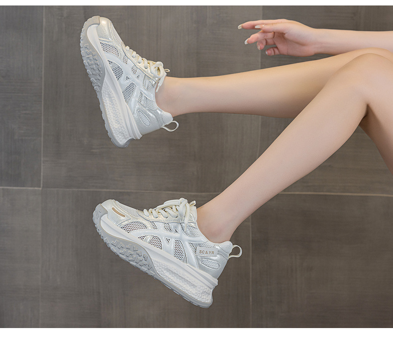 Giày sneaker nữ đế dày tăng chiều cao phong cách cổ điển mùa hè 2026 — M2875 màu be, M2875 Màu tím, M2875 màu vàng chi tiết 25