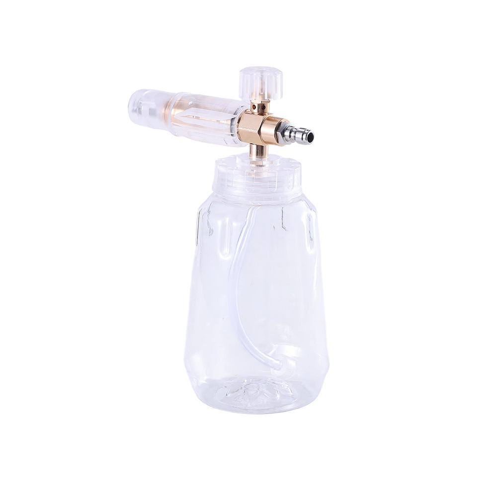 High-pressure car wash water gun No. 4 aluminum transparent PA foam pot direct from manufacturer 1/4 quick connect 1 liter
