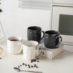 Nordic style black ceramic cup household coffee mug wholesale gift high-end sense high beauty ins 