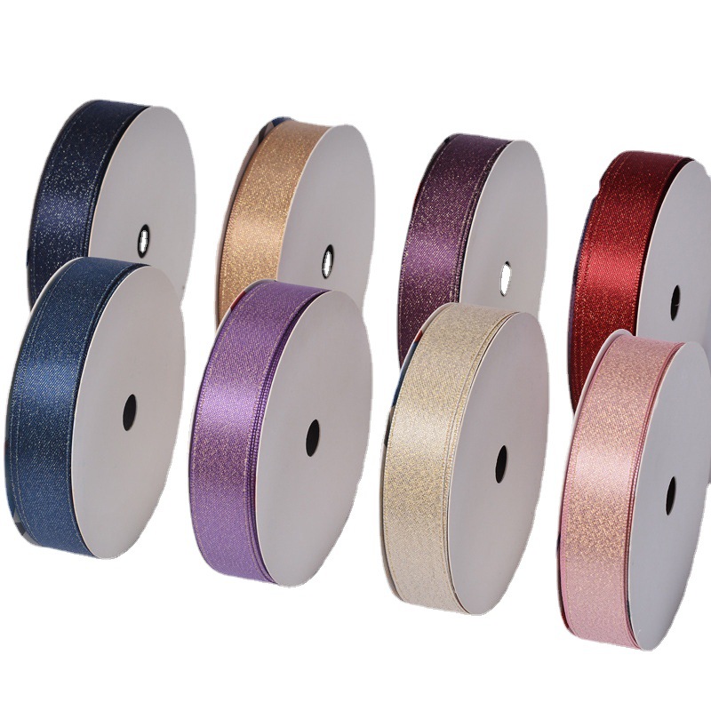 Yao Ming cinta en stock cinta de oro de la trama de la torta de la caja de regalo accesorios DIY flor embalaje cinta tejida de oro